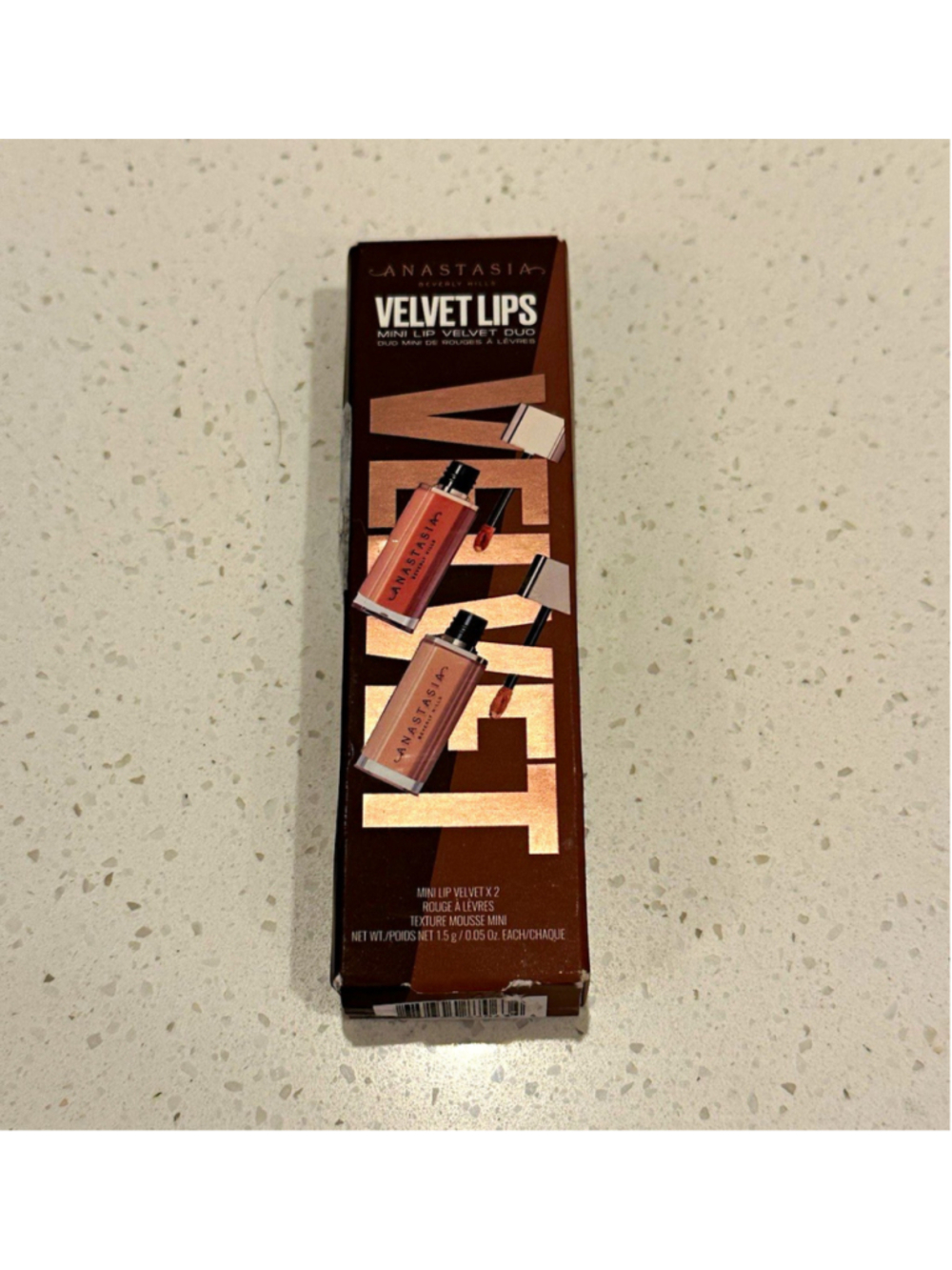 Anastasia Beverly Hills Velvet Lips Mini Liquid Lipstick Duo Softy/Peachy Nude